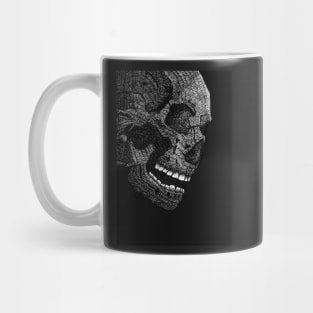 Hand Drawn Skull Print Art Mug